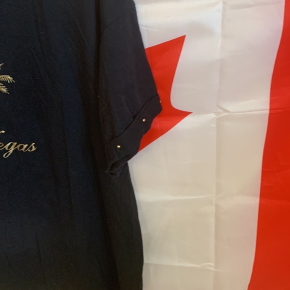 Vintage black cotton gold studded Las Vegas T-shirt with palm trees • Size XL - Picture 3 of 3